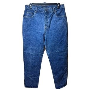 Vintage  Bill Blass Easy Fit Size 18 High Rise Waisted Tapered Leg MOM Jeans